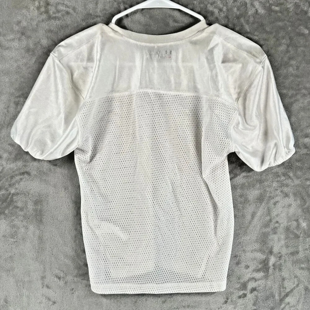 Under Armour Youth Sm Football Practice Jersey White Mesh HeatGear Short Sleeve